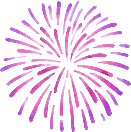 Purple and Violet Watercolor Fireworks