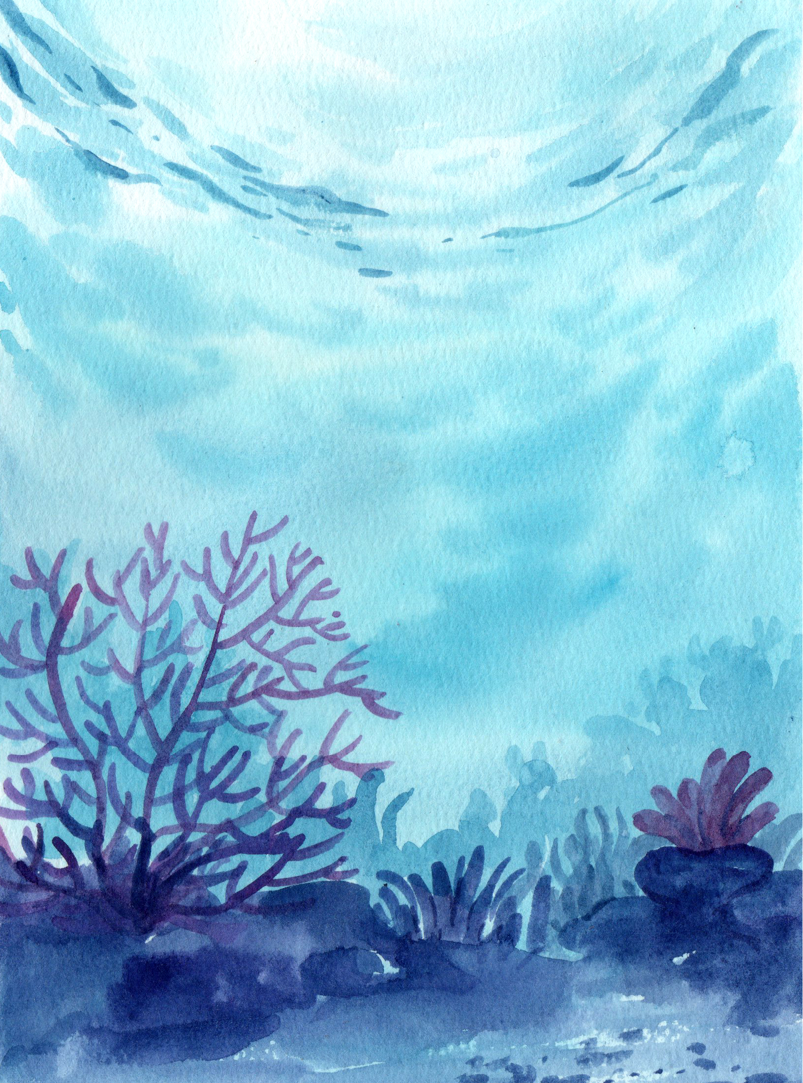 Watercolor Underwater Background