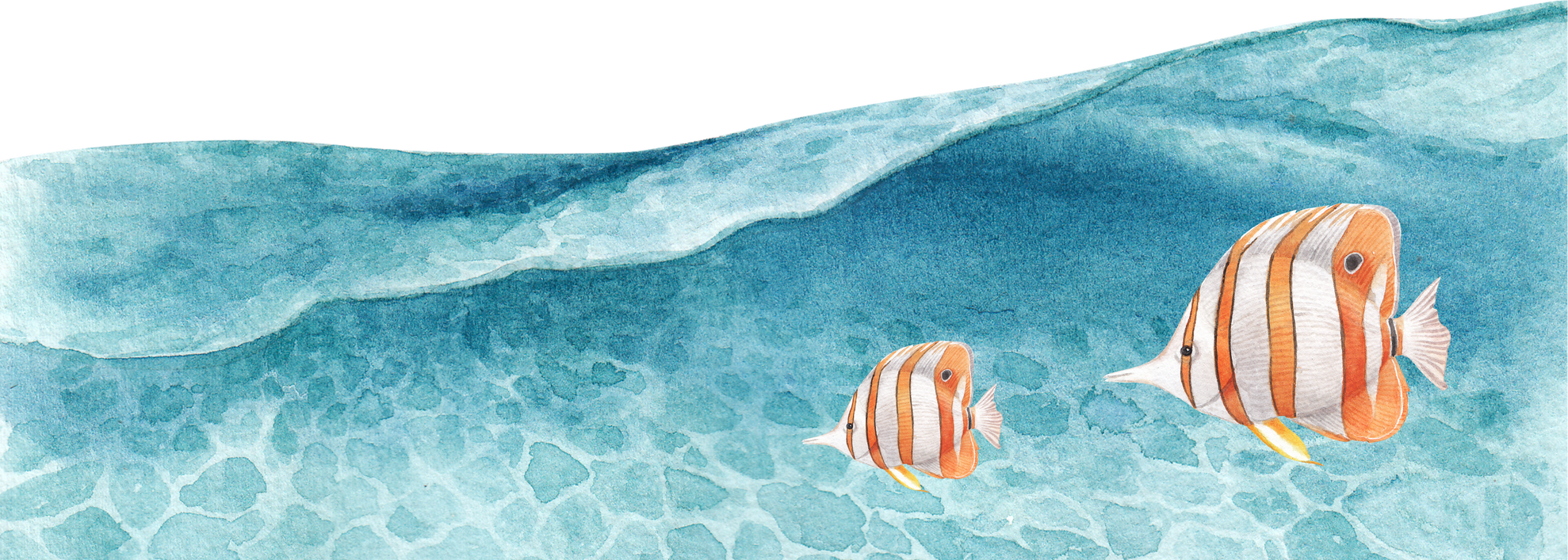 Watercolor Swimming Fishes