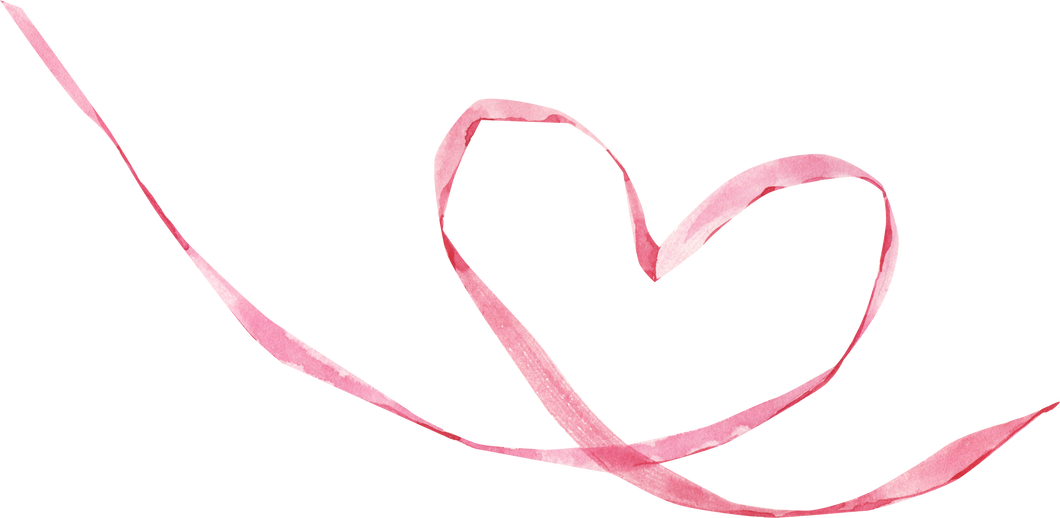Watercolor pink ribbon clipart.