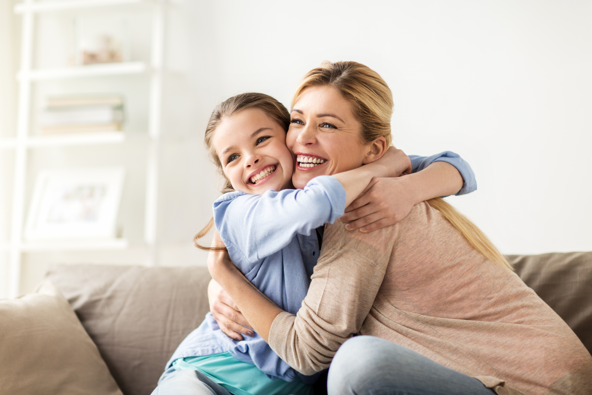 Happy Smiling Family Hugging 